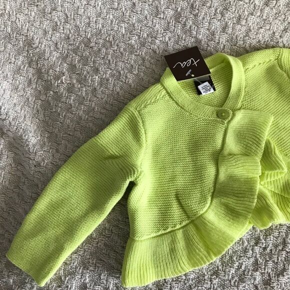 Tea collection cardigan color kiwi 9-12 months - Picture 4 of 6